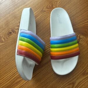 Aerie‎ Women's Sandals Size 8 Rainbow Pool Slides